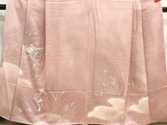 平和屋着物■訪問着 刺繍 横笛 霞文 暈し染め 金彩 正絹 逸品 DABC9064qa