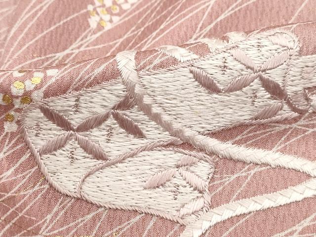 平和屋着物■訪問着 刺繍 横笛 霞文 暈し染め 金彩 正絹 逸品 DABC9064qa