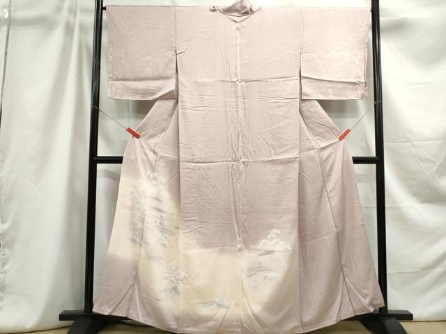 平和屋着物■訪問着 枝松風景文 暈し染め 正絹 逸品 DABC9067qa