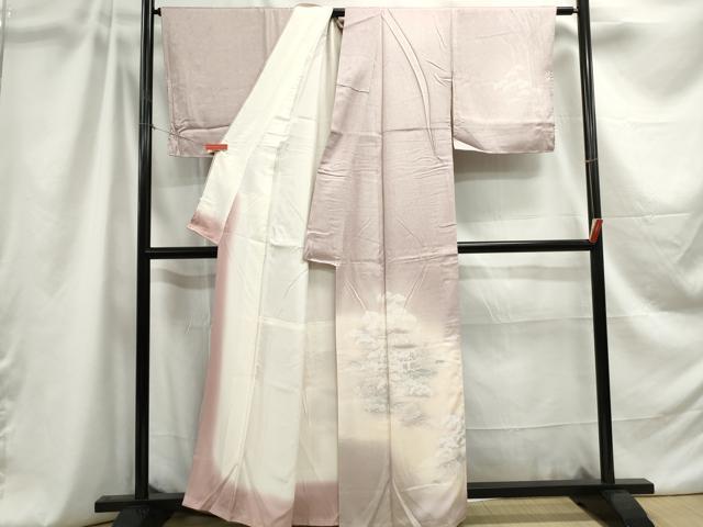 平和屋着物■訪問着 枝松風景文 暈し染め 正絹 逸品 DABC9067qa