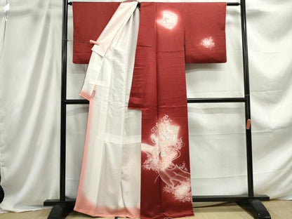 平和屋着物■訪問着 絵巻人物花文 暈し染め 正絹 逸品 DABC9079qa