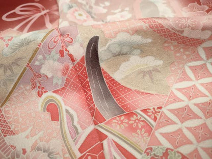 平和屋着物■訪問着 絵巻人物花文 暈し染め 正絹 逸品 DABC9079qa