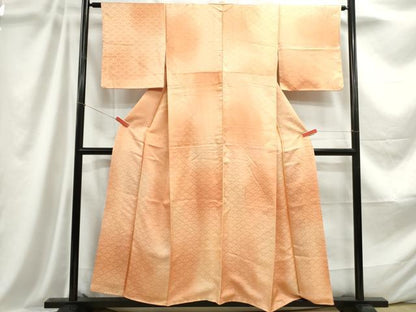 平和屋着物■上質な小紋 花青海波地紋 暈し染め 正絹 逸品 DABC9093qa