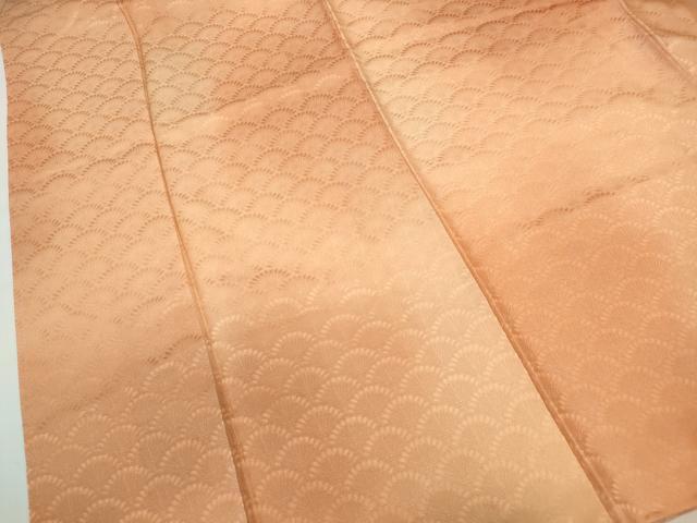 平和屋着物■上質な小紋 花青海波地紋 暈し染め 正絹 逸品 DABC9093qa