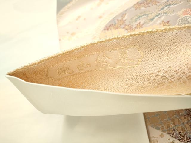 平和屋着物◎六通柄袋帯　桃山絵巻　金糸　正絹　逸品　DABC9124qa