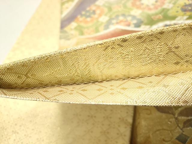 平和屋着物◎七彩佐賀錦　六通柄袋帯　蜀江花文　金銀糸　正絹　逸品　DABC9138qa