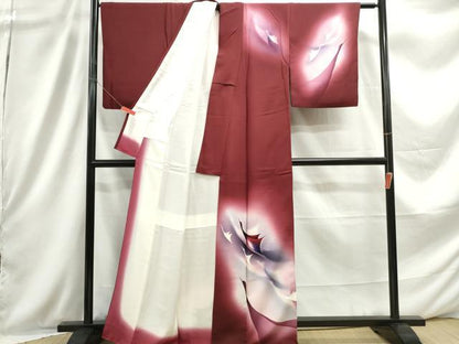 平和屋着物■訪問着 群鶴文 暈し染め 正絹 逸品 DABC9144qa
