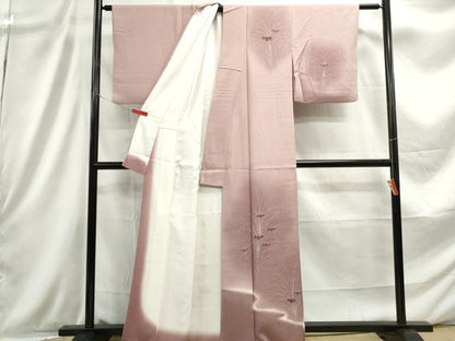 平和屋着物■訪問着 刺繍 草花文 暈し染め 正絹 逸品 DABC9145qa