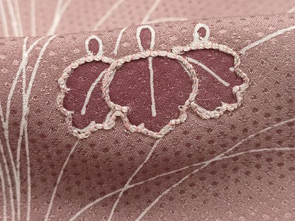 平和屋着物■訪問着 刺繍 草花文 暈し染め 正絹 逸品 DABC9145qa