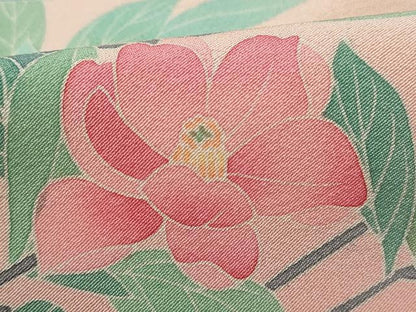 平和屋着物■訪問着 友禅 作家物 枝椿文 暈し染め 正絹 逸品 DABC9147qa
