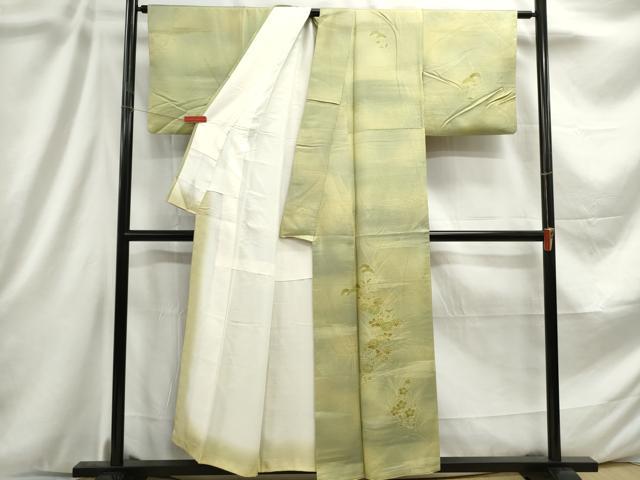 平和屋着物■訪問着 草花文 暈し染め 正絹 逸品 DABC9171qa