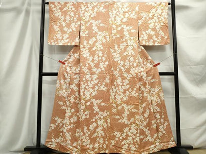 平和屋着物■上質な小紋 枝梅文 正絹 逸品 DABC9193qa