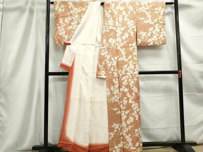 平和屋着物■上質な小紋 枝梅文 正絹 逸品 DABC9193qa