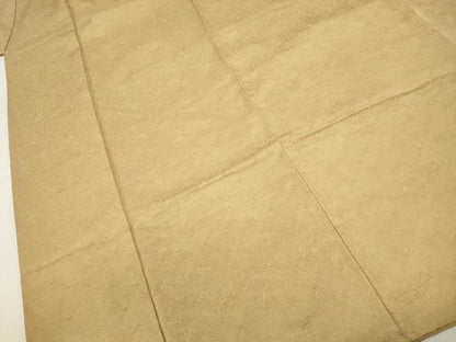 平和屋着物■上質な色無地 流水地紋 飴色 正絹 逸品 DABC9206qa