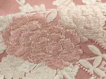 平和屋着物■中国三大刺繍 相良刺繍 総刺繍 色留袖 エ霞花文 暈し染め 金糸 正絹 逸品 DABC9210qa