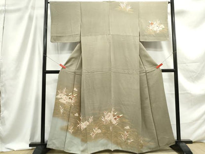平和屋着物■訪問着 駒刺繍 立波笹文 舟 金彩 正絹 逸品 DABC9221qa