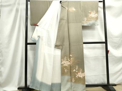 平和屋着物■訪問着 駒刺繍 立波笹文 舟 金彩 正絹 逸品 DABC9221qa