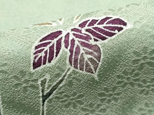 平和屋着物■訪問着 笹竹花文 正絹 逸品 DABC9232qa