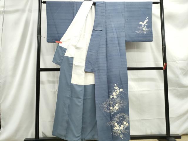 平和屋着物■訪問着　草花文　暈し染め　正絹　逸品　DABC9248qa