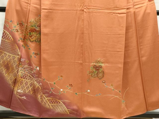平和屋着物■訪問着　立波花車文　暈し染め　金彩　正絹　逸品　DABC9252qa