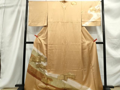 平和屋着物■訪問着　刺繍　浜松文　暈し染め　金彩　正絹　逸品　DABC9254qa