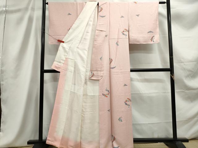 平和屋着物■上質な小紋　孔雀文　正絹　逸品　DABC9257qa