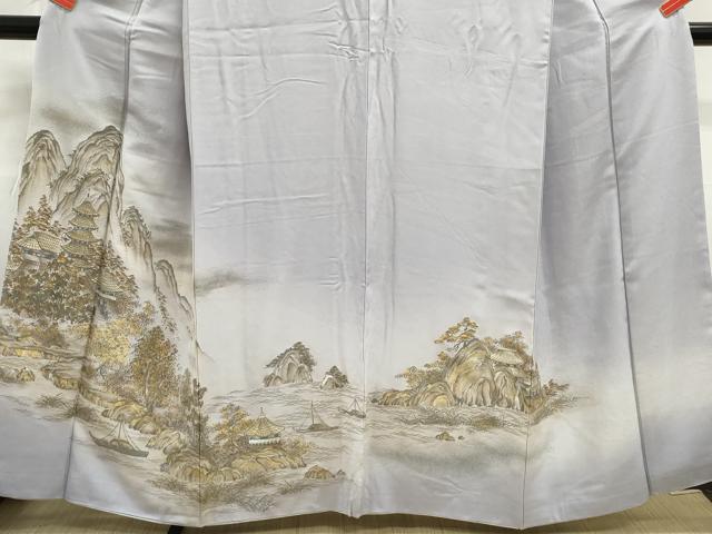 平和屋着物■豪華色留袖 風景文 暈し染め 金銀彩 正絹 逸品 DABC9259qa