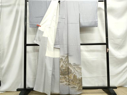 平和屋着物■豪華色留袖 風景文 暈し染め 金銀彩 正絹 逸品 DABC9259qa
