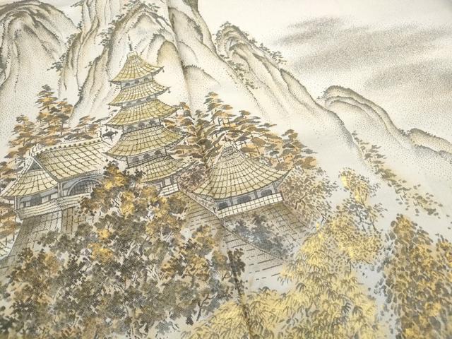 平和屋着物■豪華色留袖 風景文 暈し染め 金銀彩 正絹 逸品 DABC9259qa