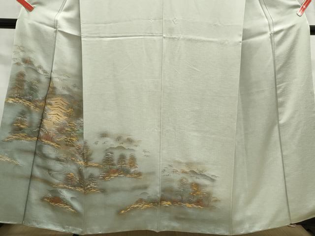 平和屋着物■訪問着　風景文　暈し染め　金銀彩　正絹　逸品　DABC9300qa