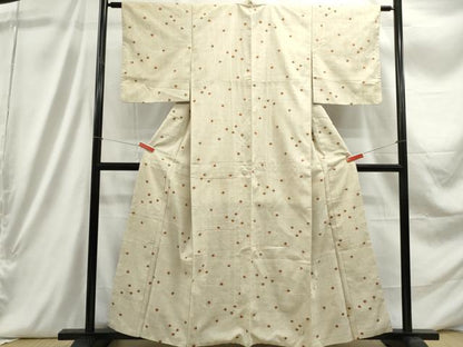 平和屋着物■上質な紬 ドット 正絹 逸品 DABC9301qa