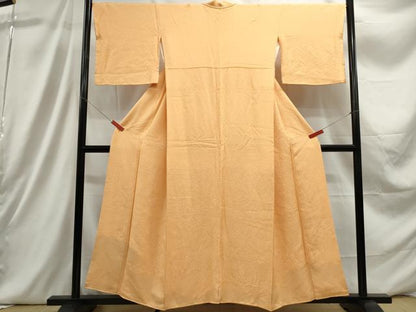 平和屋着物■色留訪問着　寿光織　風景人物文　萱草色　正絹　逸品　DABC9311qa
