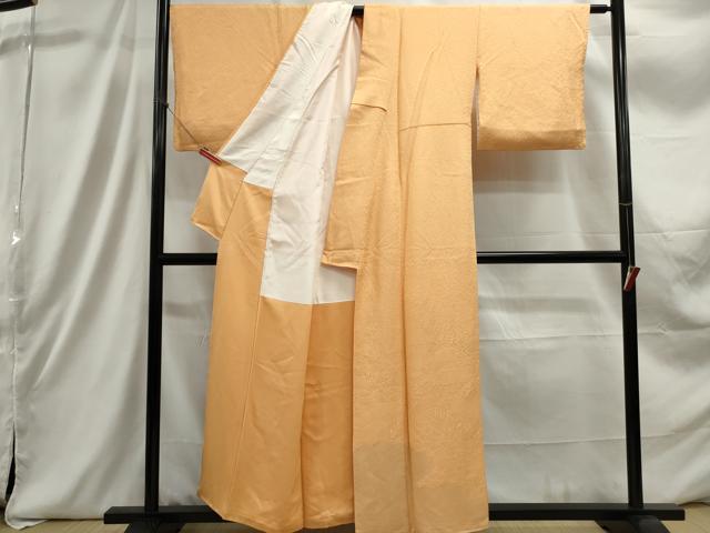 平和屋着物■色留訪問着　寿光織　風景人物文　萱草色　正絹　逸品　DABC9311qa