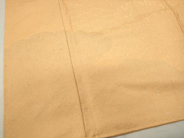 平和屋着物■色留訪問着　寿光織　風景人物文　萱草色　正絹　逸品　DABC9311qa
