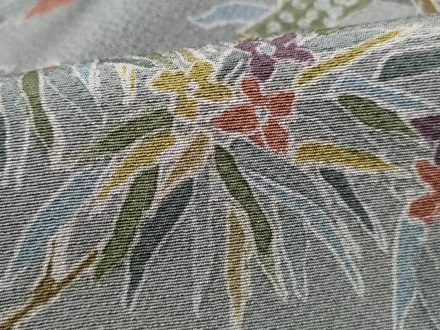 平和屋着物■上質な小紋　風景花文　正絹　逸品　DABC9315qa