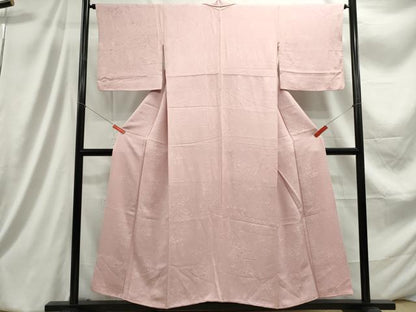 平和屋着物■上質な色無地　箔散らし地紋　虹色　正絹　逸品　DABC9331qa