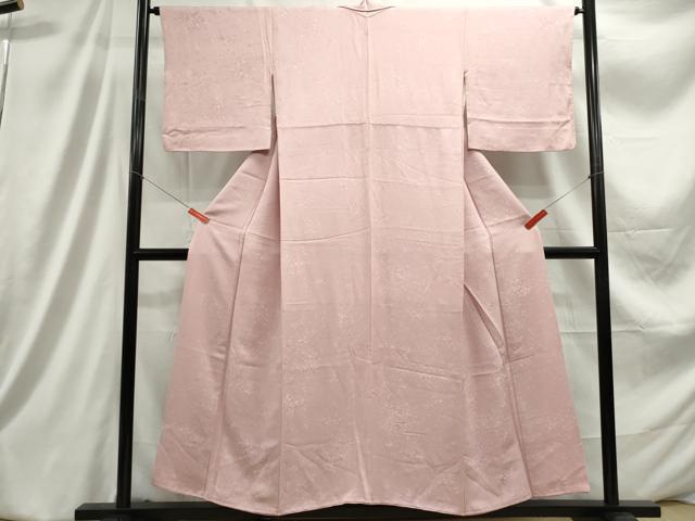 平和屋着物■上質な色無地　箔散らし地紋　虹色　正絹　逸品　DABC9331qa