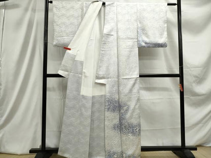 平和屋着物■訪問着　枝葉尽くし　暈し染め　正絹　逸品　DABC9336qa