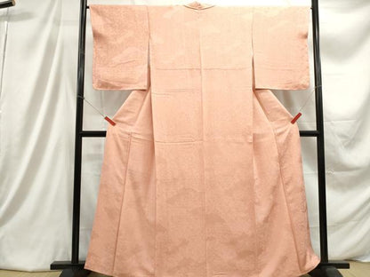 平和屋着物■上質な色無地　天井花地紋　宍色　正絹　逸品　DABC9346qa