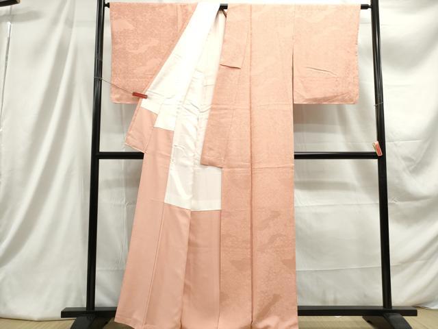 平和屋着物■上質な色無地　天井花地紋　宍色　正絹　逸品　DABC9346qa