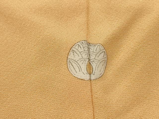 平和屋着物■上質な色無地　萱草色　正絹　逸品　DABC9360qa