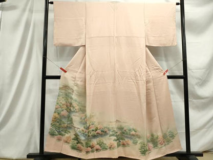 平和屋着物■豪華色留袖　手描き　風景樹林文　暈し染め　金彩　正絹　逸品　DABC9370qa