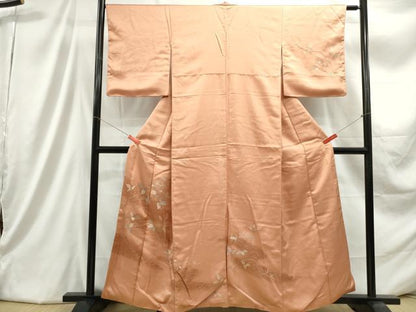 平和屋着物■中国三大刺繍　スワトウ刺繍　汕頭刺繍　訪問着　枝花文　金彩　正絹　逸品　DABC9371qa