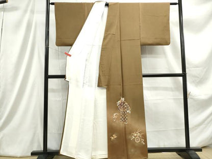平和屋着物■豪華色留袖　駒刺繍　人物花文　暈し染め　金糸　正絹　逸品　DABC9374qa