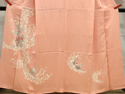 平和屋着物■訪問着　草花文　正絹　逸品　DABC9376qa