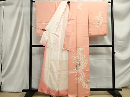 平和屋着物■訪問着　草花文　正絹　逸品　DABC9376qa