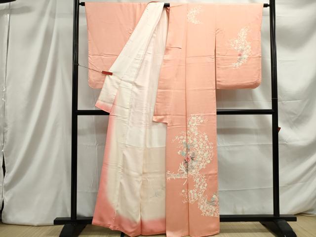 平和屋着物■訪問着　草花文　正絹　逸品　DABC9376qa