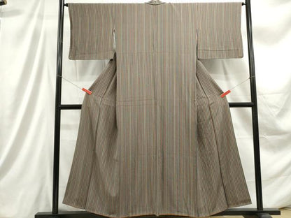 平和屋着物■上質な小紋　間道　正絹　逸品　DABC9378qa