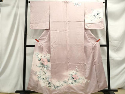 平和屋着物■訪問着 手描き 枝花文 暈し染め 正絹 逸品 DABC9399qa