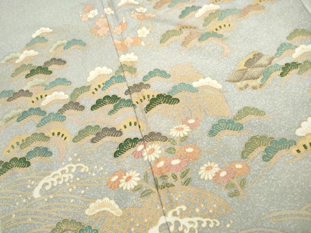 平和屋着物■訪問着 浜松文 金彩 正絹 逸品 DABC9405qa